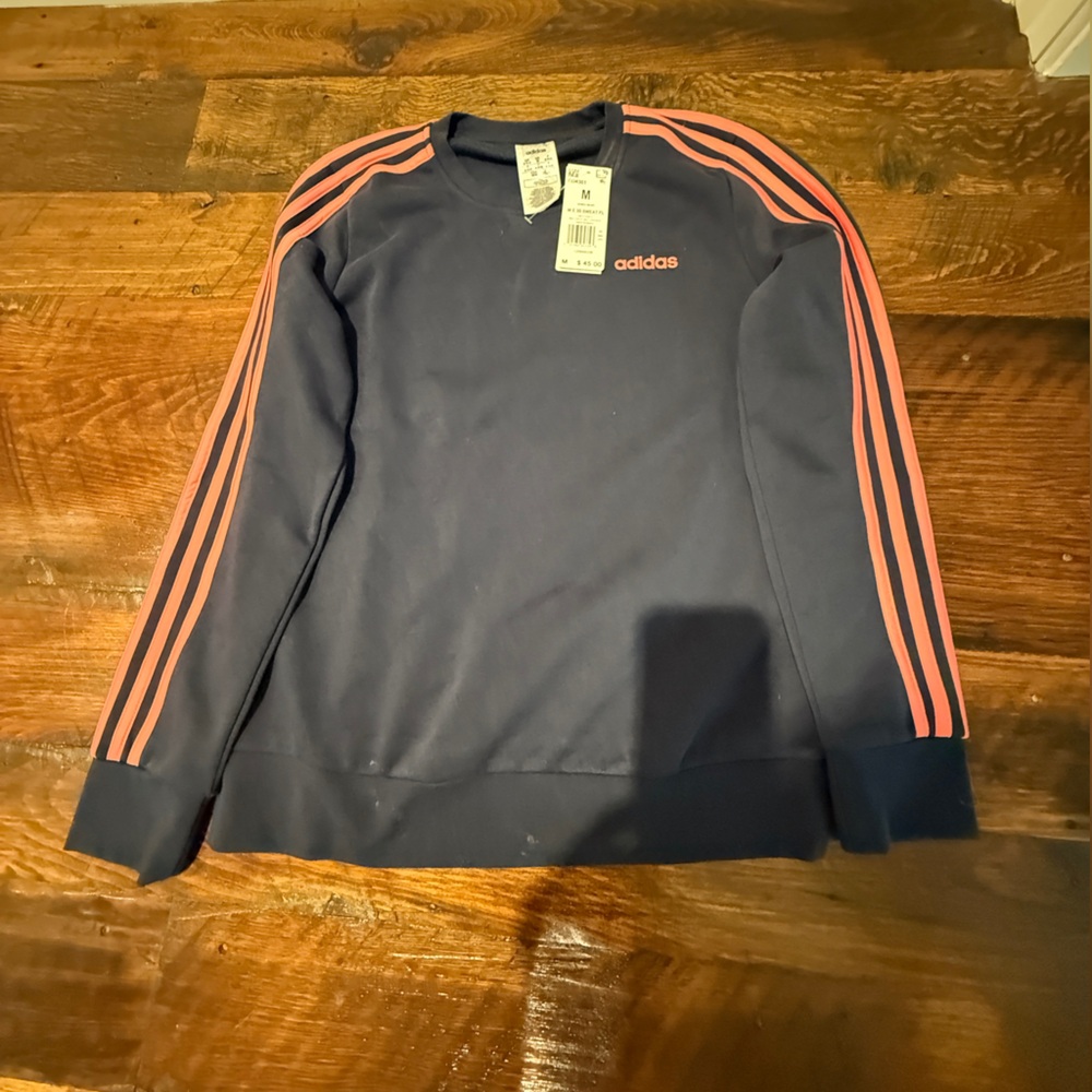 Women’s Adidas Navy Blue and Coral Sweatshirt